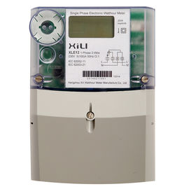Máy đo năng lượng một pha bảo mật bằng nhựa PC, máy đo giờ kilowatt với bố trí BS / DIN